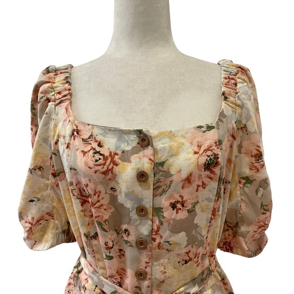 LC Lauren Conrad Chic Bloom Floral Mini Dress Size Large - Picture 7 of 11